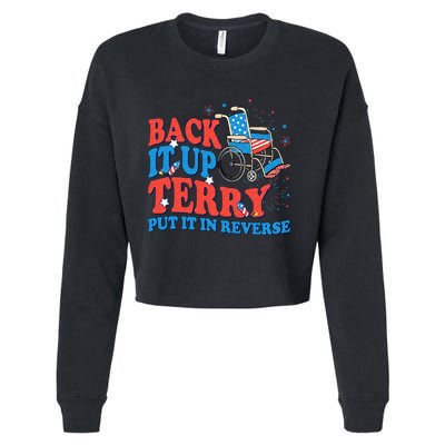 Back It Up Terry Put It In Reverse 4th Of July Fireworks Cropped Pullover Crew