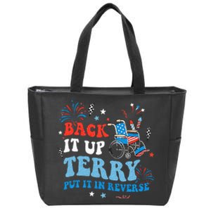 Back It Up Terry Put It In Reverse 4th Of July Zip Tote Bag