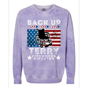 Back It Up Terry 4th Of July Put It In Reverse Fireworks Gift Colorblast Crewneck Sweatshirt