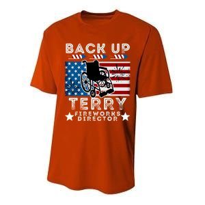 Back It Up Terry 4th Of July Put It In Reverse Fireworks Gift Performance Sprint T-Shirt