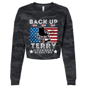 Back It Up Terry 4th Of July Put It In Reverse Fireworks Gift Cropped Pullover Crew