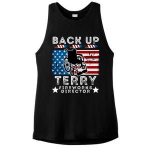 Back It Up Terry 4th Of July Put It In Reverse Fireworks Gift Ladies PosiCharge Tri-Blend Wicking Tank