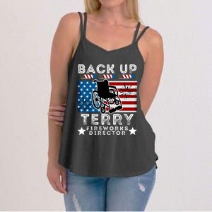 Back It Up Terry 4th Of July Put It In Reverse Fireworks Gift Women's Strappy Tank