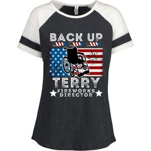 Back It Up Terry 4th Of July Put It In Reverse Fireworks Gift Enza Ladies Jersey Colorblock Tee