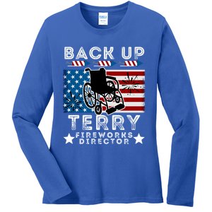 Back It Up Terry 4th Of July Put It In Reverse Fireworks Gift Ladies Long Sleeve Shirt