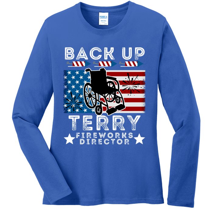 Back It Up Terry 4th Of July Put It In Reverse Fireworks Gift Ladies Long Sleeve Shirt