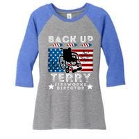 Back It Up Terry 4th Of July Put It In Reverse Fireworks Gift Women's Tri-Blend 3/4-Sleeve Raglan Shirt