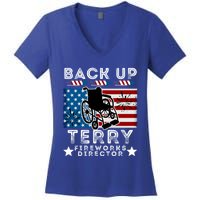 Back It Up Terry 4th Of July Put It In Reverse Fireworks Gift Women's V-Neck T-Shirt