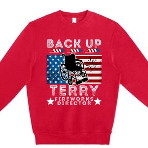 Back It Up Terry 4th Of July Put It In Reverse Fireworks Gift Premium Crewneck Sweatshirt