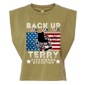 Back It Up Terry 4th Of July Put It In Reverse Fireworks Gift Garment-Dyed Women's Muscle Tee