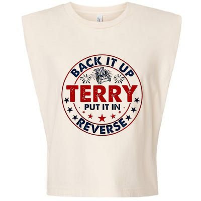 Back It Up Terry Put It In Reverse Firework 4th Of July Garment-Dyed Women's Muscle Tee