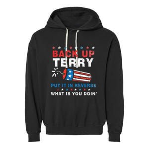 Back It Up Terry Put It In Reverse July 4th Fireworks Terry Garment-Dyed Fleece Hoodie