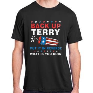 Back It Up Terry Put It In Reverse July 4th Fireworks Terry Adult ChromaSoft Performance T-Shirt