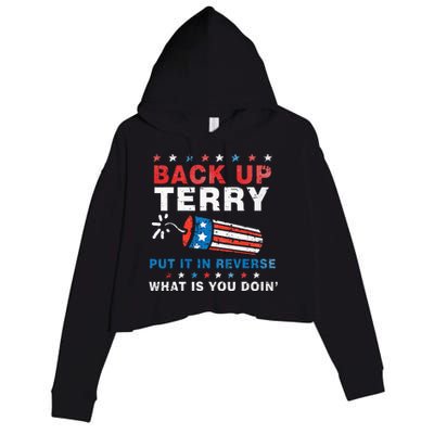 Back It Up Terry Put It In Reverse July 4th Fireworks Terry Crop Fleece Hoodie