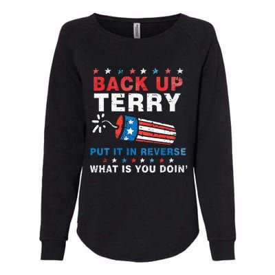 Back It Up Terry Put It In Reverse July 4th Fireworks Terry Womens California Wash Sweatshirt