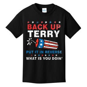 Back It Up Terry Put It In Reverse July 4th Fireworks Terry Kids T-Shirt