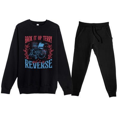 Back It Up Terry Put In Reverse 4th Of July Premium Crewneck Sweatsuit Set