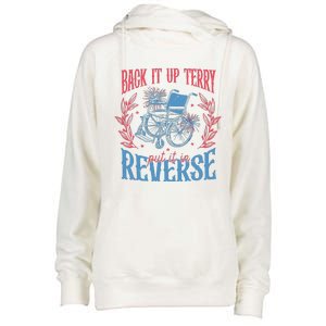 Back It Up Terry Put In Reverse 4th Of July Womens Funnel Neck Pullover Hood