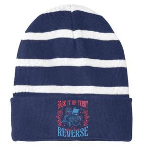 Back It Up Terry Put In Reverse 4th Of July Striped Beanie with Solid Band