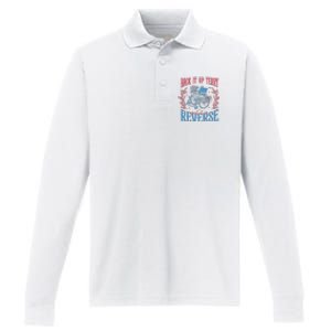 Back It Up Terry Put In Reverse 4th Of July Performance Long Sleeve Polo