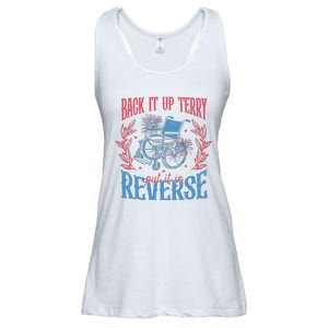 Back It Up Terry Put In Reverse 4th Of July Ladies Essential Flowy Tank