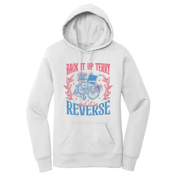 Back It Up Terry Put In Reverse 4th Of July Women's Pullover Hoodie