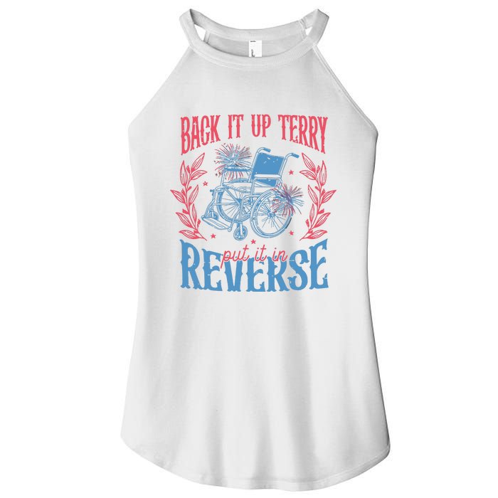 Back It Up Terry Put In Reverse 4th Of July Women's Perfect Tri Rocker Tank