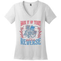 Back It Up Terry Put In Reverse 4th Of July Women's V-Neck T-Shirt