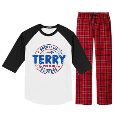 Back It Up Terry Put It In Reverse 4th Of July For Men Women Raglan Sleeve Pajama Set