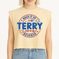 Back It Up Terry Put It In Reverse 4th Of July For Men Women Garment-Dyed Women's Muscle Tee
