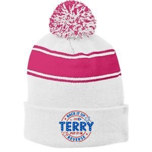 Back It Up Terry Put It In Reverse 4th Of July For Men Women Stripe Pom Pom Beanie