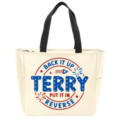 Back It Up Terry Put It In Reverse 4th Of July For Men Women Zip Tote Bag