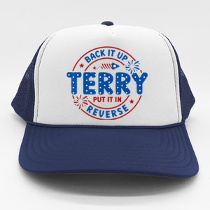 Back It Up Terry Put It In Reverse 4th Of July For Men Women Trucker Hat