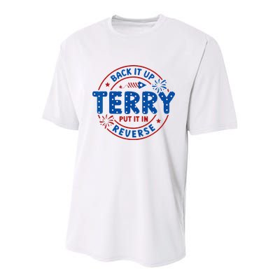 Back It Up Terry Put It In Reverse 4th Of July For Men Women Youth Performance Sprint T-Shirt