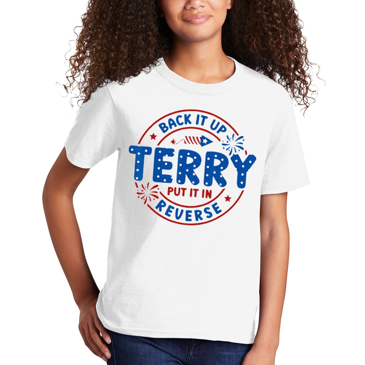 Back It Up Terry Put It In Reverse 4th Of July For Men Women Kids T-Shirt