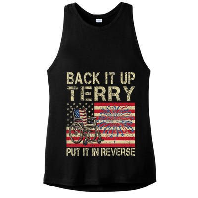 Back It Up Terry Put It In Reverse Firework Usa 4th Of July Ladies PosiCharge Tri-Blend Wicking Tank