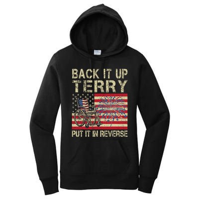 Back It Up Terry Put It In Reverse Firework Usa 4th Of July Women's Pullover Hoodie