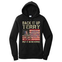 Back It Up Terry Put It In Reverse Firework Usa 4th Of July Women's Pullover Hoodie