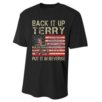 Back It Up Terry Put It In Reverse Firework Usa 4th Of July Performance Sprint T-Shirt