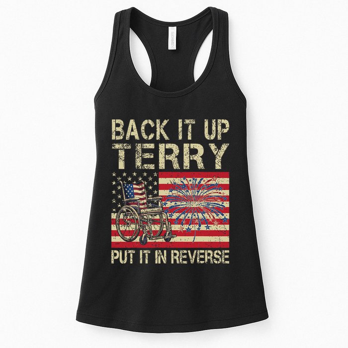 Back It Up Terry Put It In Reverse Firework Usa 4th Of July Womens Tank Top
