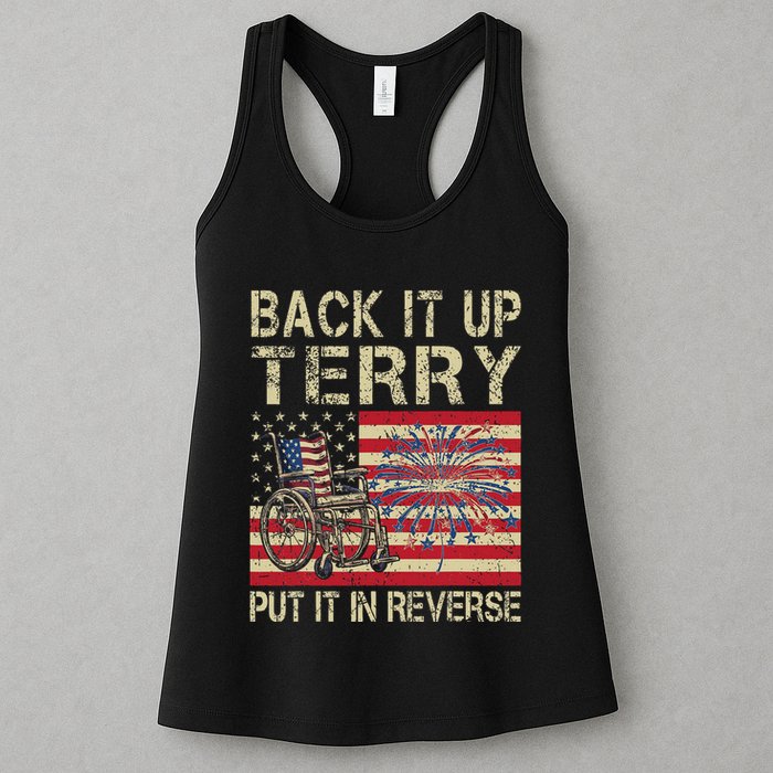 Back It Up Terry Put It In Reverse Firework Usa 4th Of July Womens Tank Top