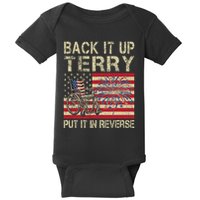 Back It Up Terry Put It In Reverse Firework Usa 4th Of July Baby Bodysuit