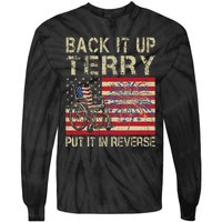 Back It Up Terry Put It In Reverse Firework Usa 4th Of July Tie-Dye Long Sleeve Shirt