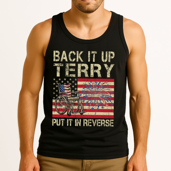 Back It Up Terry Put It In Reverse Firework Usa 4th Of July Tank Top