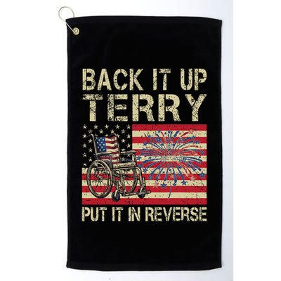 Back It Up Terry Put It In Reverse Firework Usa 4th Of July Golf Towel