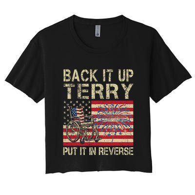 Back It Up Terry Put It In Reverse Firework Usa 4th Of July Crop Top