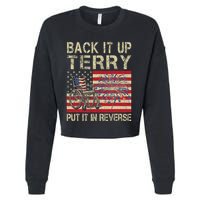 Back It Up Terry Put It In Reverse Firework Usa 4th Of July Cropped Pullover Crew
