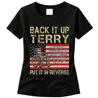 Back It Up Terry Put It In Reverse Firework Usa 4th Of July Womens T-Shirt
