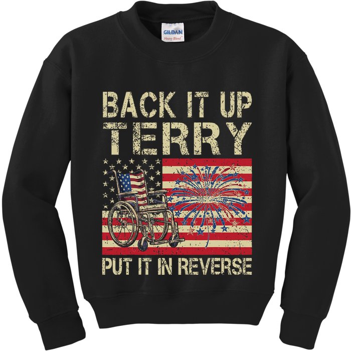 Back It Up Terry Put It In Reverse Firework Usa 4th Of July Kids Sweatshirt