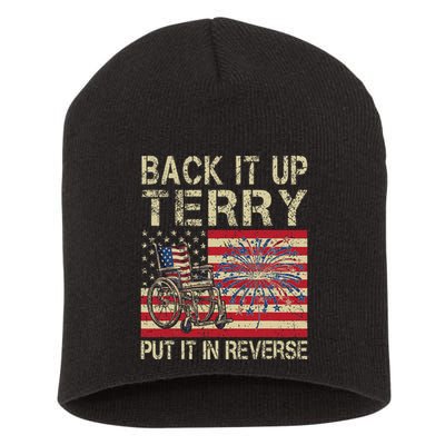 Back It Up Terry Put It In Reverse Firework Usa 4th Of July Short Acrylic Beanie